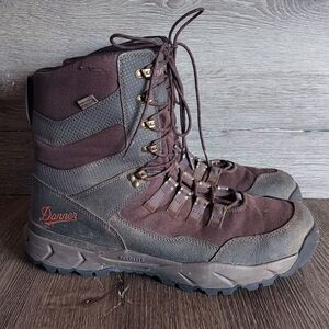 Danner Vital 8" Mens Brown Lace Up Waterproof Leather Fabric Hunting Boots 12